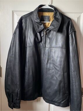 The Original James Dean Leather Jacket Men XXL Black Bomber The Original Classic